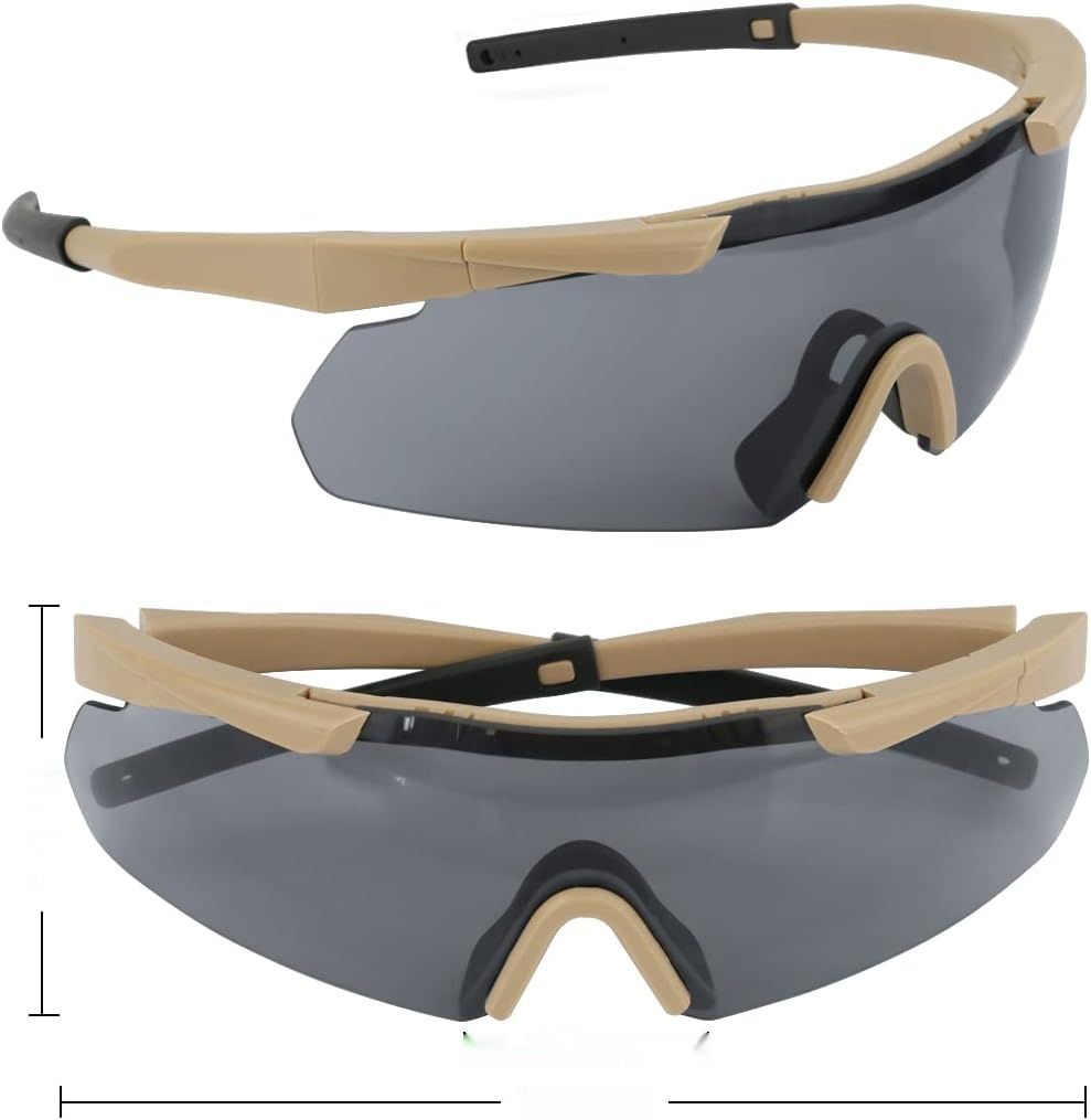 Feyachi ochronne okulary z 3 soczewkami, odpornymi na parowanie i zarysowania, UV-400
