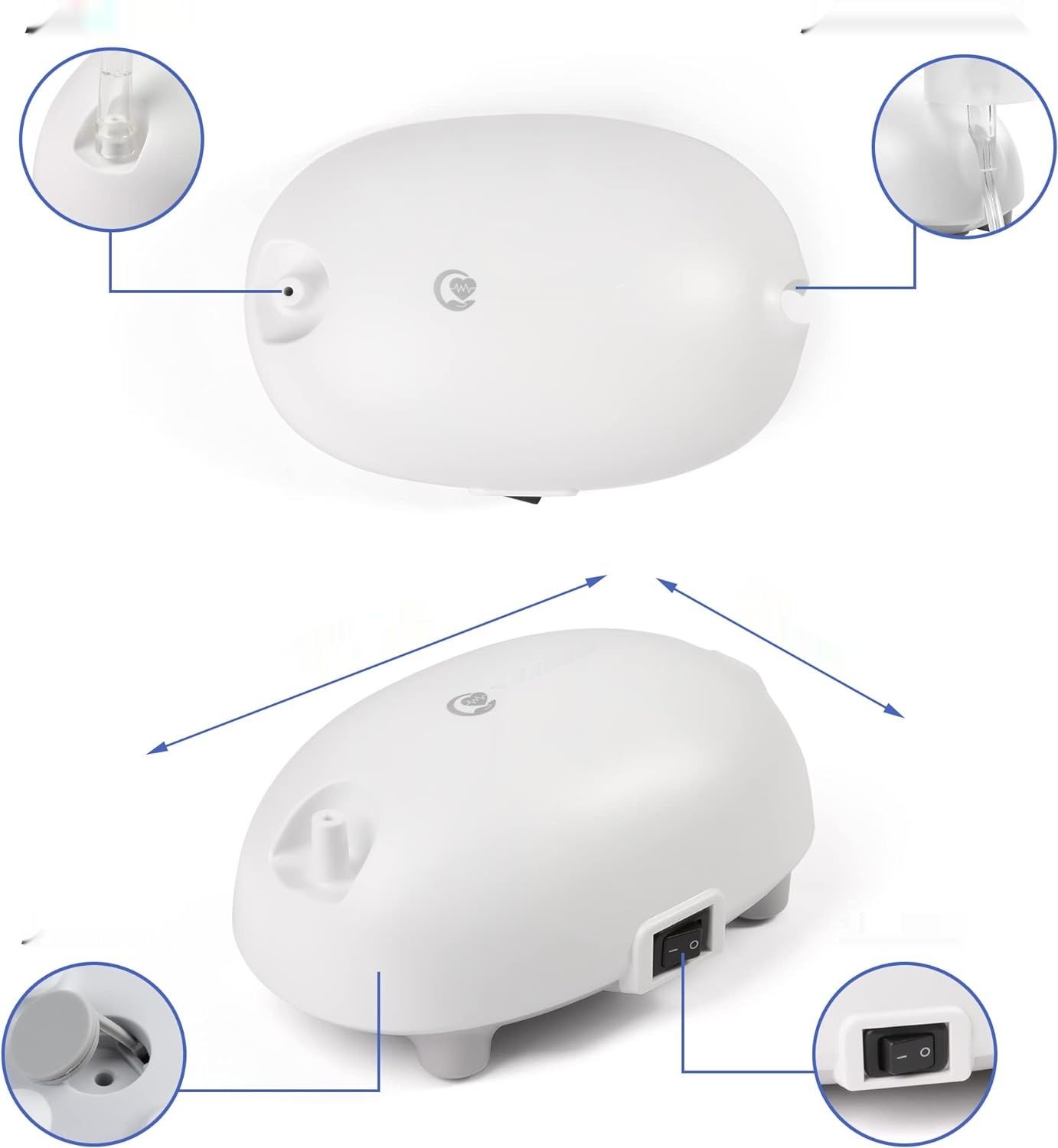 MEDLOT Nebulizator Inhalator, z Ustnikiem i Maską, na Przeziębienia, Portatywny
