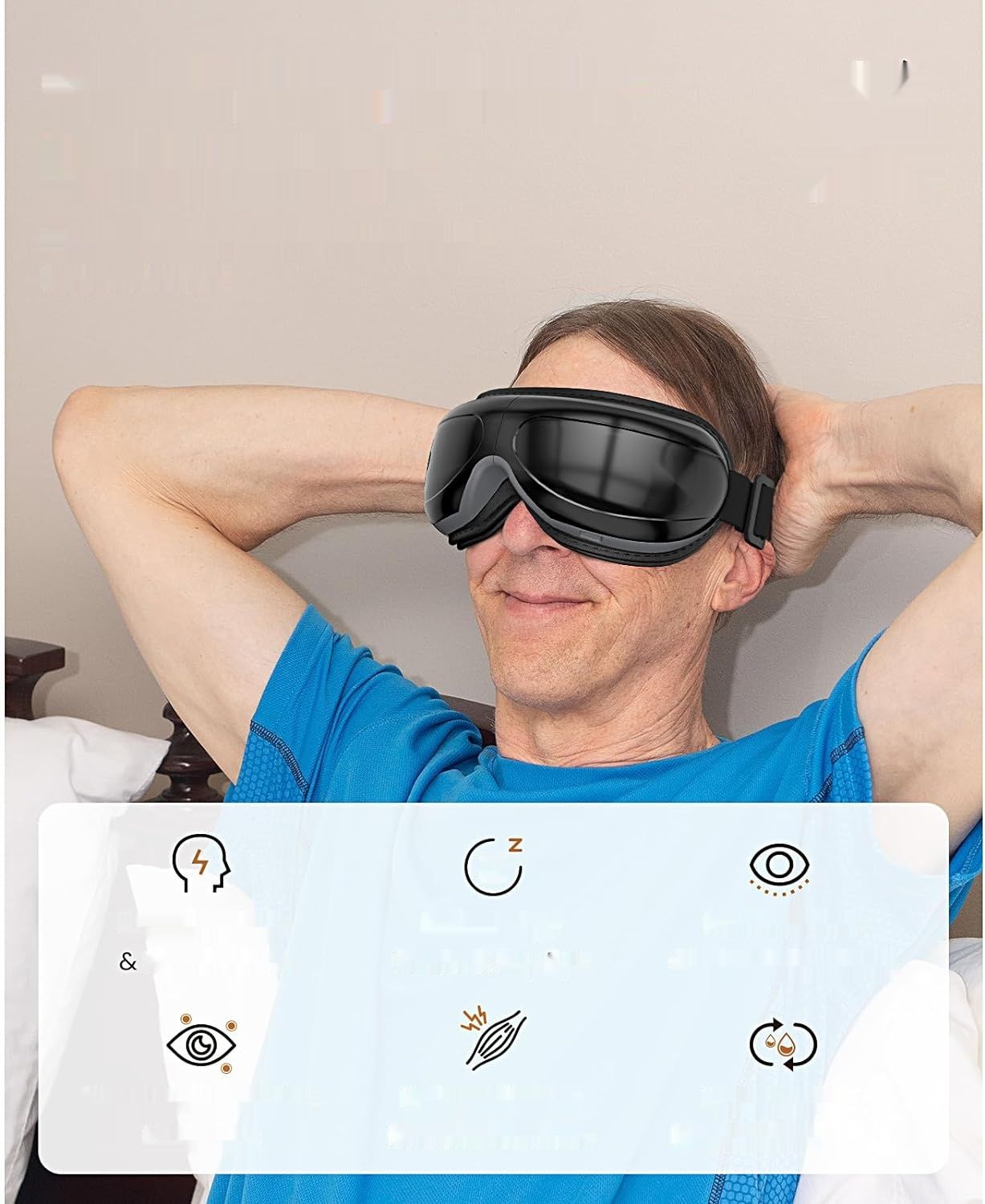 Bob i Brad EyeOasis 2 urządzenie do masażu oczu z ciepłem i muzyką, kolor czarny