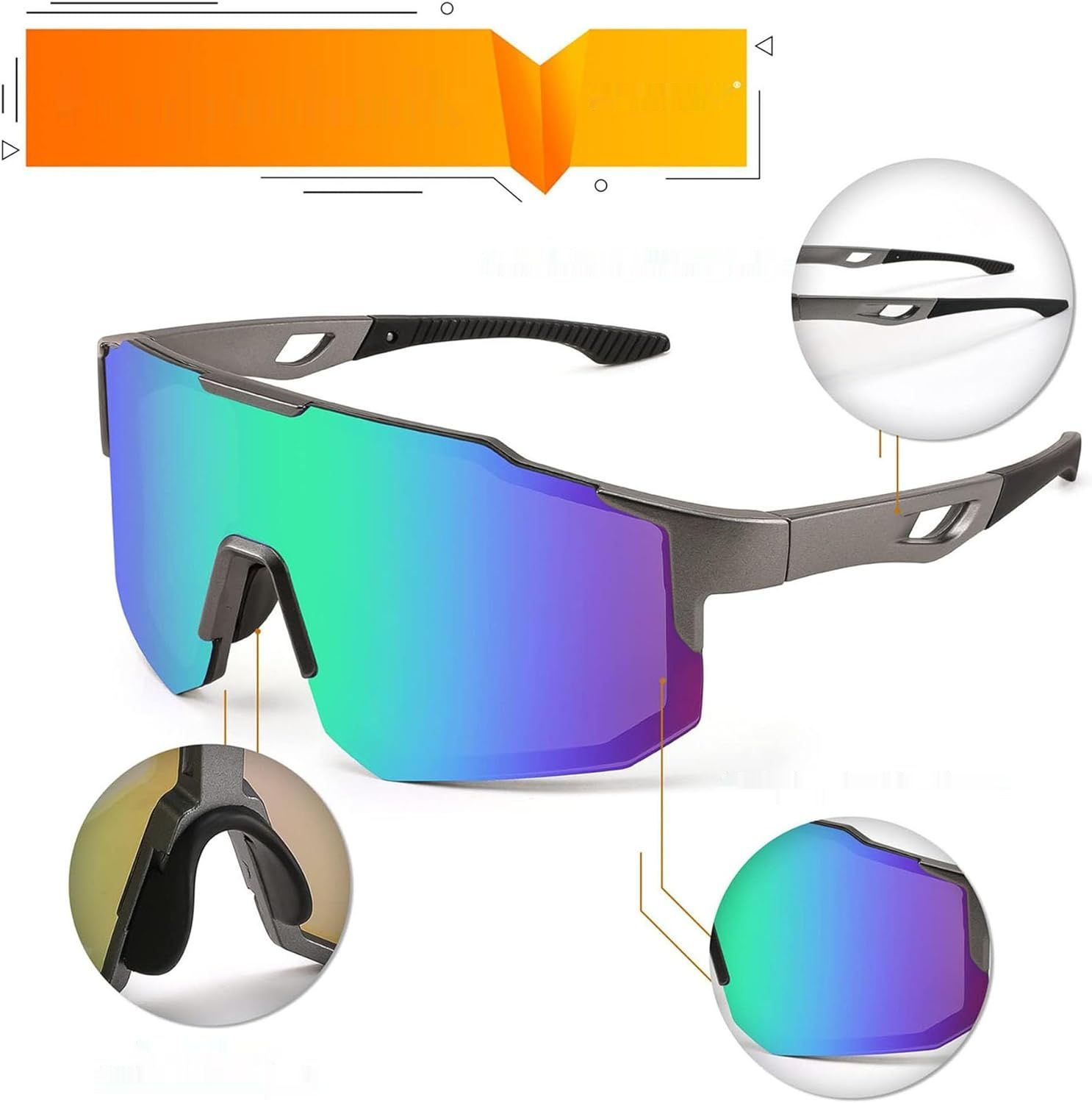 FEISEDY Sportowe Okulary Przeciwsłoneczne z Ochroną UV400 B2388