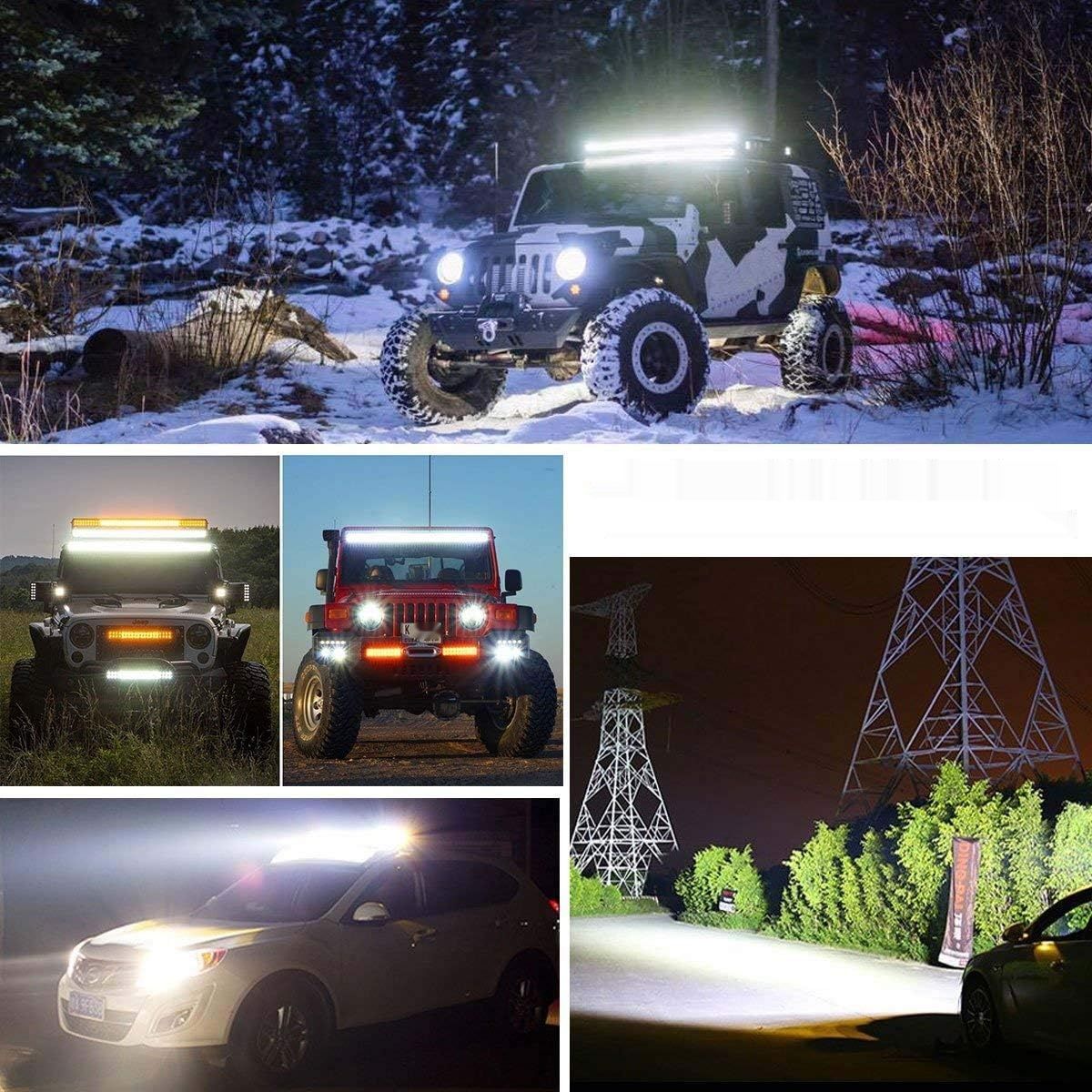 Auxtings 7D LED Work Light Bar, 216-324 W, 3 Rzędy, 12-24 V, 6000K, Off-Road.