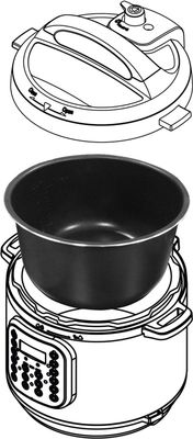 Instant Pot ceramiczny wewnętrzny garnek 8 qt, IP-ceramiczny nieprzywierający, 8 l, szary