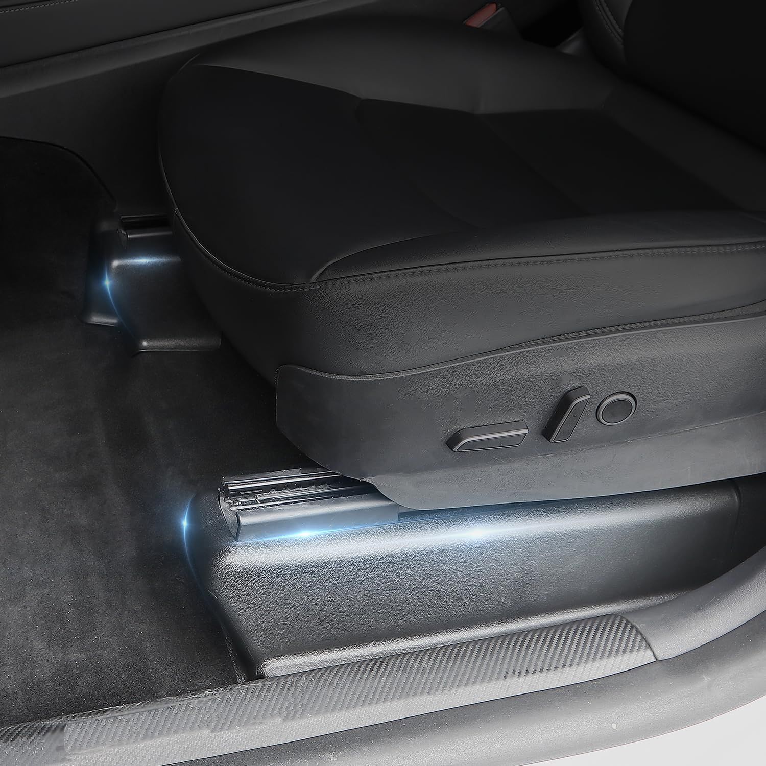 Pokrywa Szyn Siedzeń Tesla Model Y 2021-2023, 7 części (ABS), anty-zarysowania