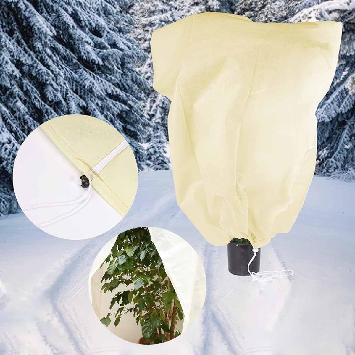 Zestaw 2 sztuk ochronnych na zimę dla roślin, 50 x 100 cm, odporny na rozdarcia.