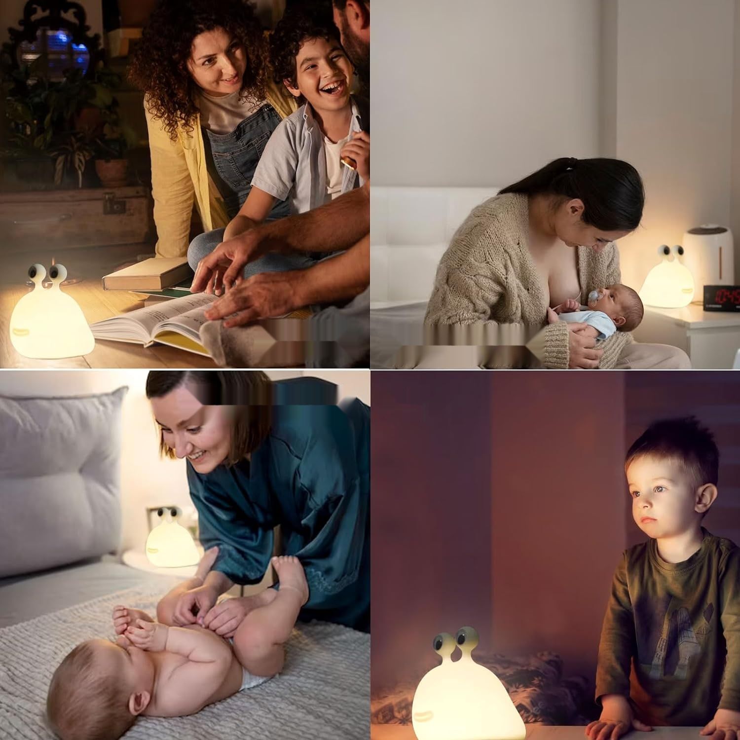 Kikuo Silikonowa Lampka Nocna Ślimak, dotykowe sterowanie, USB, przenośna.