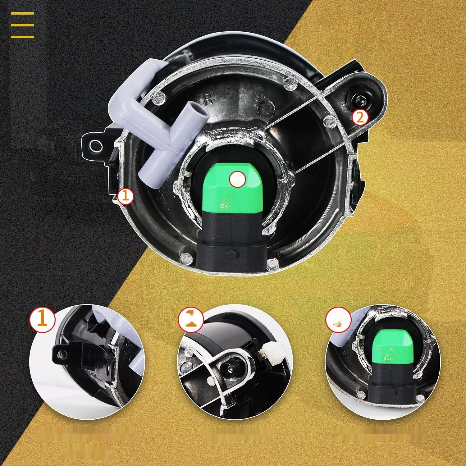 WISGOL Lampa Przeciwmgielna dla BMW3 E46 2001-2006/5 E39 2001-2004, żółty, HB4.