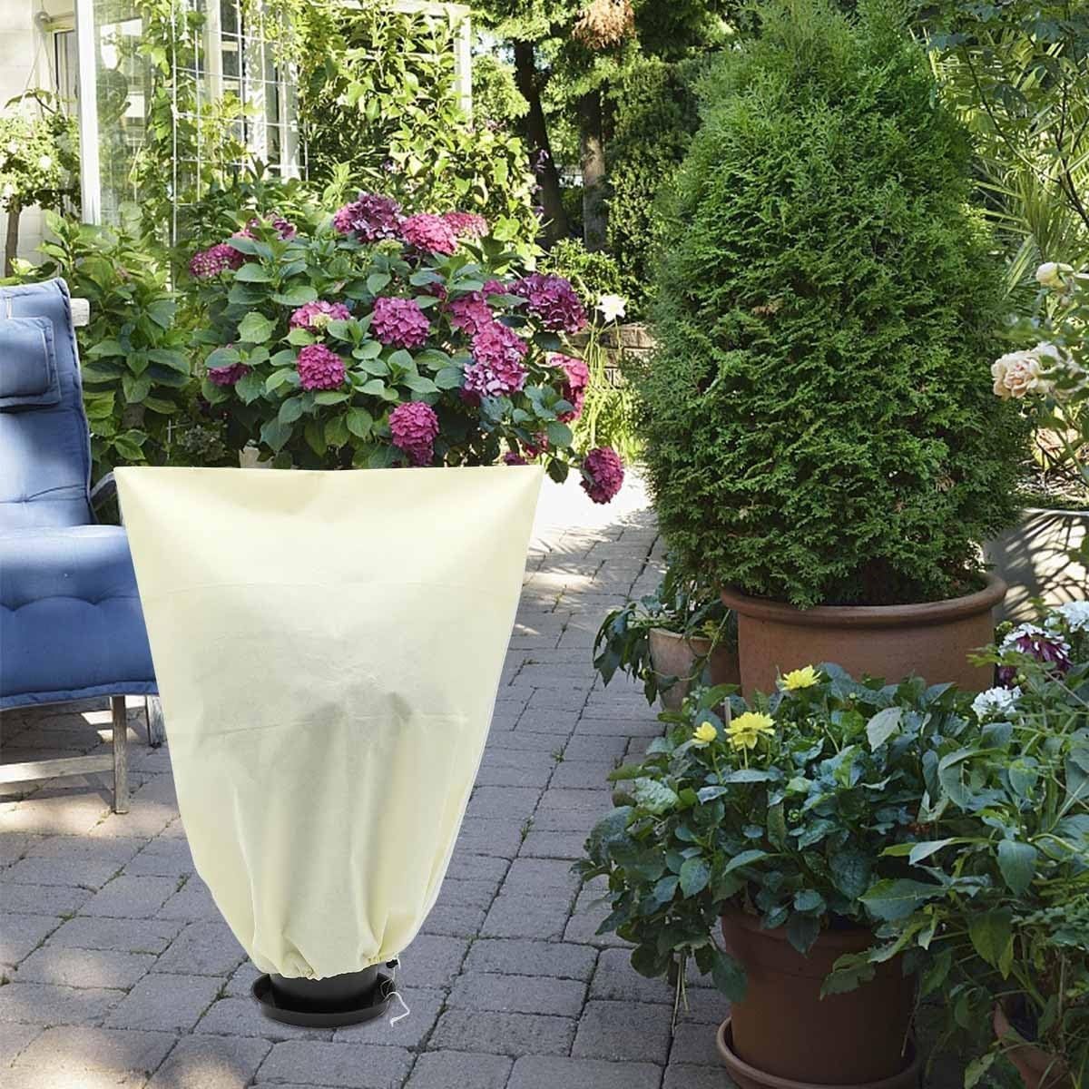 Collenatsy 2 zestawy ochronne na zimę dla roślin, odporne na rozdarcia.