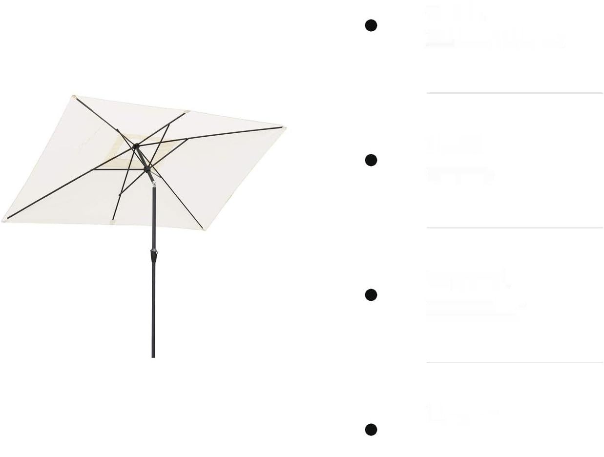 Sekey 200 × 300 cm Parasol z Aluminium Market, UV 50+, Prostokątny