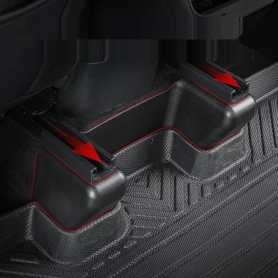 Pokrywa Szyn Siedzeń Tesla Model Y 2021-2023, 7 części (ABS), anty-zarysowania