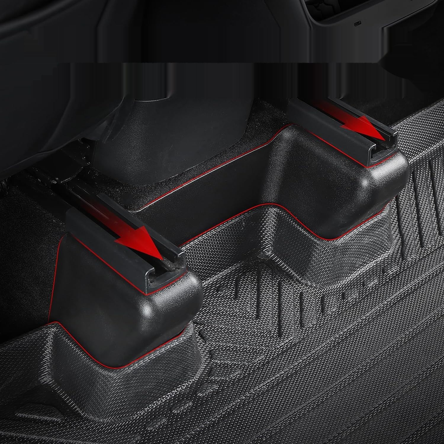 Pokrywa Szyn Siedzeń Tesla Model Y 2021-2023, 7 części (ABS), anty-zarysowania