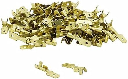 Selection P2R Końcówki Elektryczne Mosiężne Nieizolowane Płaskie Męskie 4.8mm (100 sztuk)