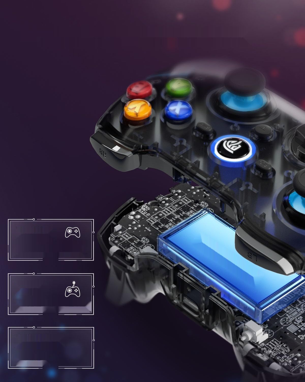 EasySMX 9013PRO Kontroler: PC, PS3, bezprzewodowy, Bluetooth, Android, iOS, Tesla.