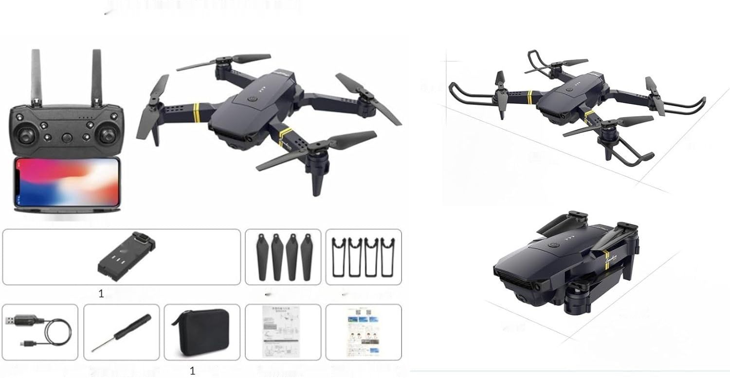 Drone z kamerą Raptor 8K – kompletny zestaw – Mini dron z kamerą 4K, składany, panoramiczny tryb 120°, tryb zwolnionego tempa, obrót o 360°
