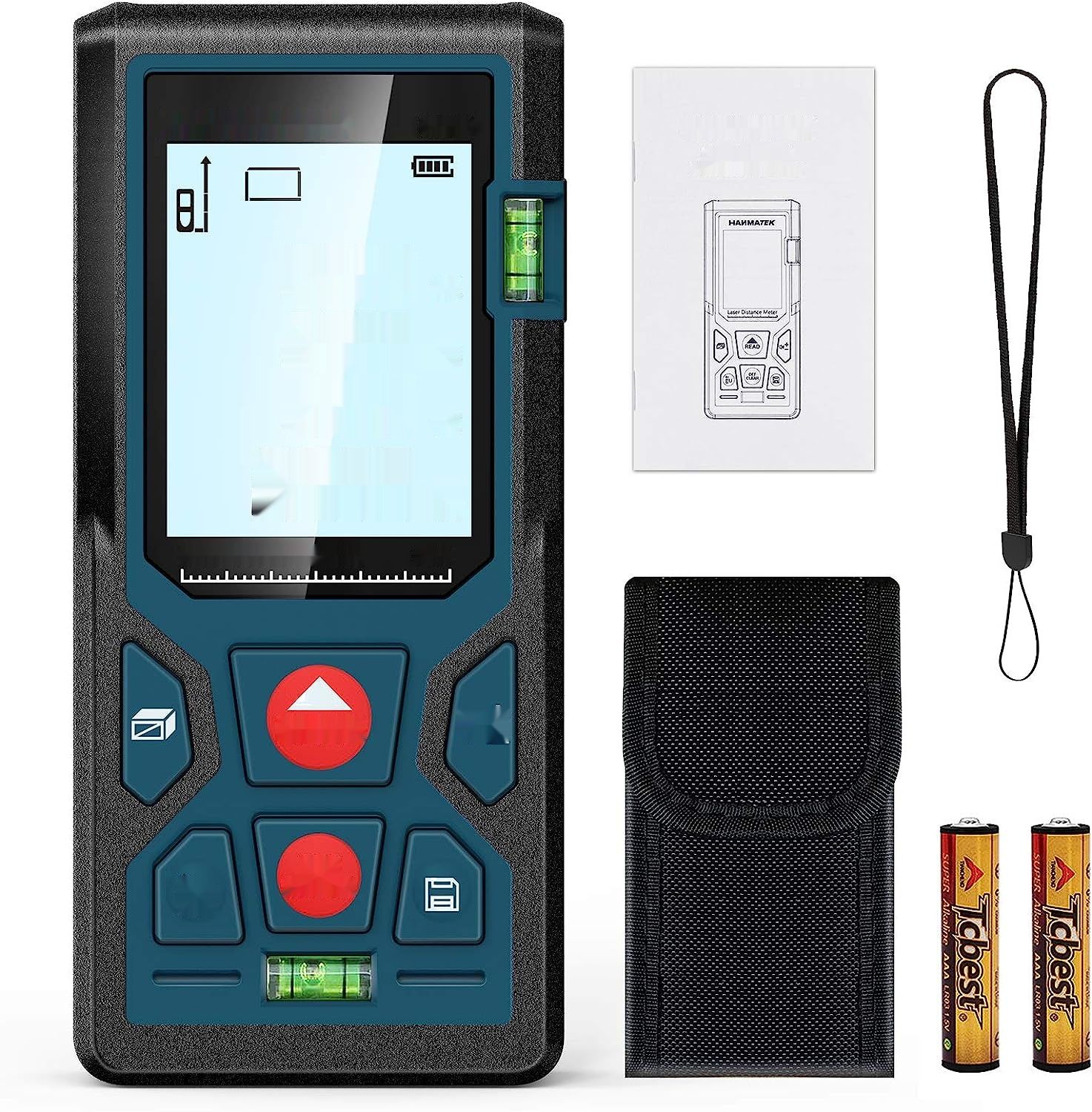 HANMATEK  LM50 Dalmierz, cyfrowy dalmierz laserowy z podświetleniem LCD
