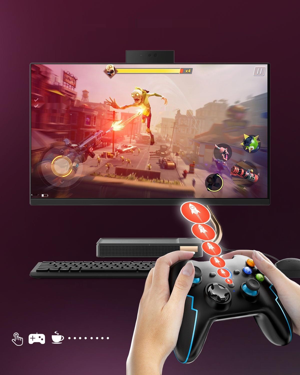EasySMX 9013PRO Kontroler: PC, PS3, bezprzewodowy, Bluetooth, Android, iOS, Tesla.