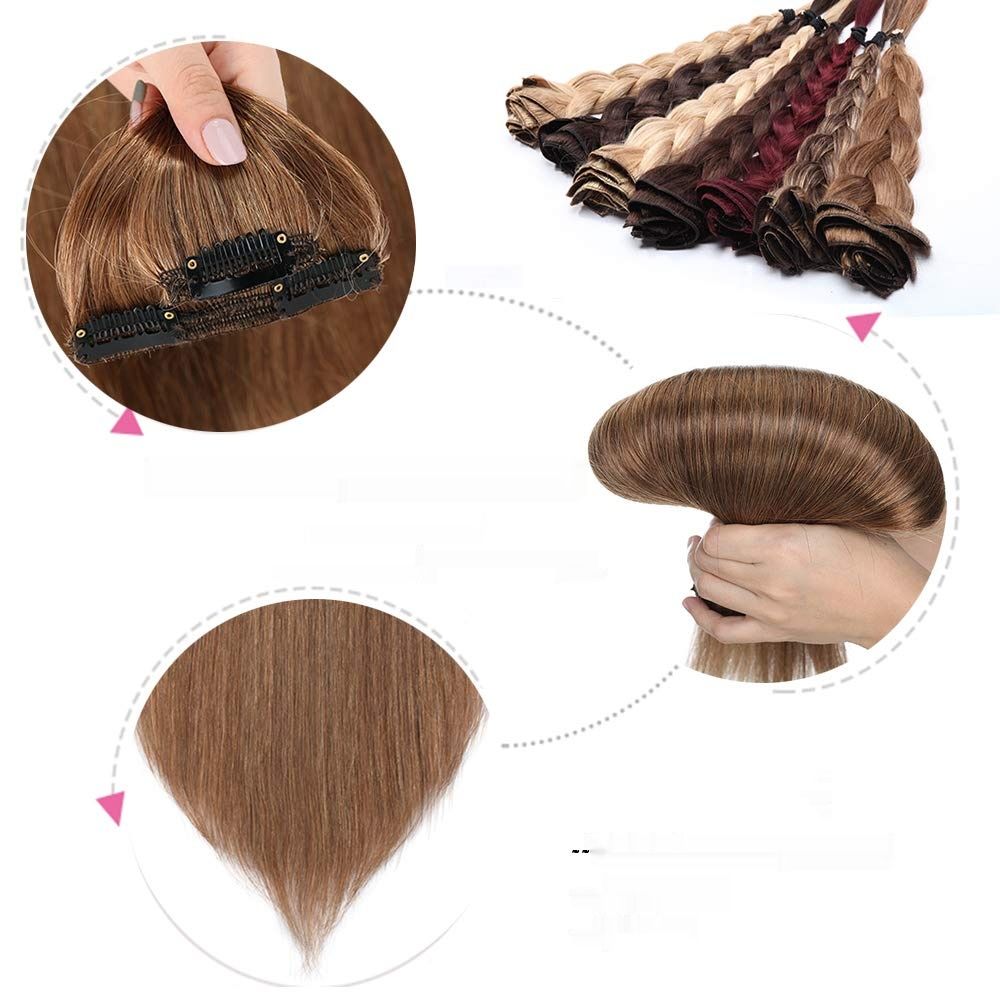 Clip-In Real Hair Extensions 8 części 100% Remy Hair Jasny Brąz 24 cale 170 g