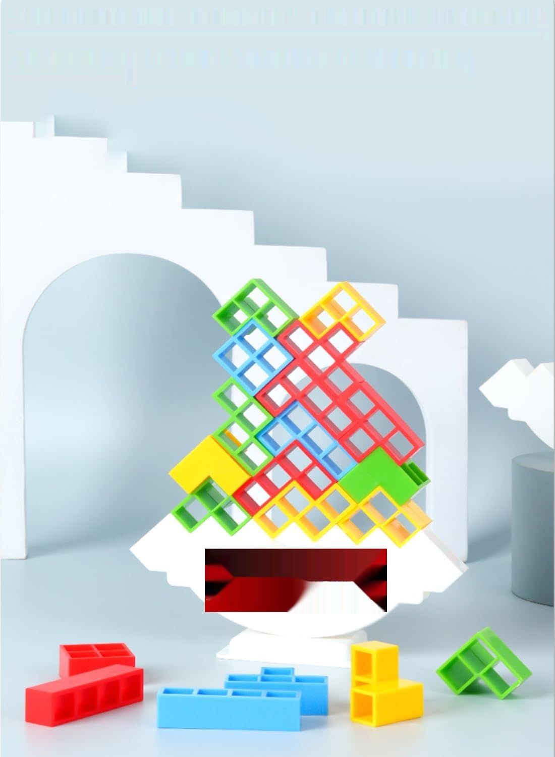 BLOOOK Montessori Zabawka, Tetra Tower Balance, gra budowania wieży.