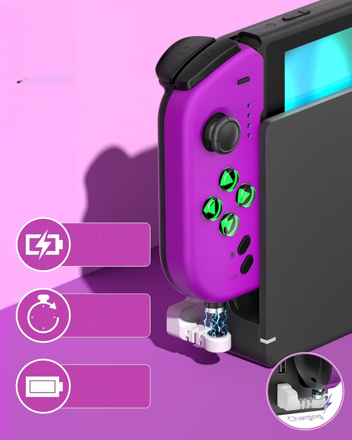 LEVEWAN Przełącznik/Switch OLED Kontroler, EasySMX Bluetooth Ręczny Kontroler