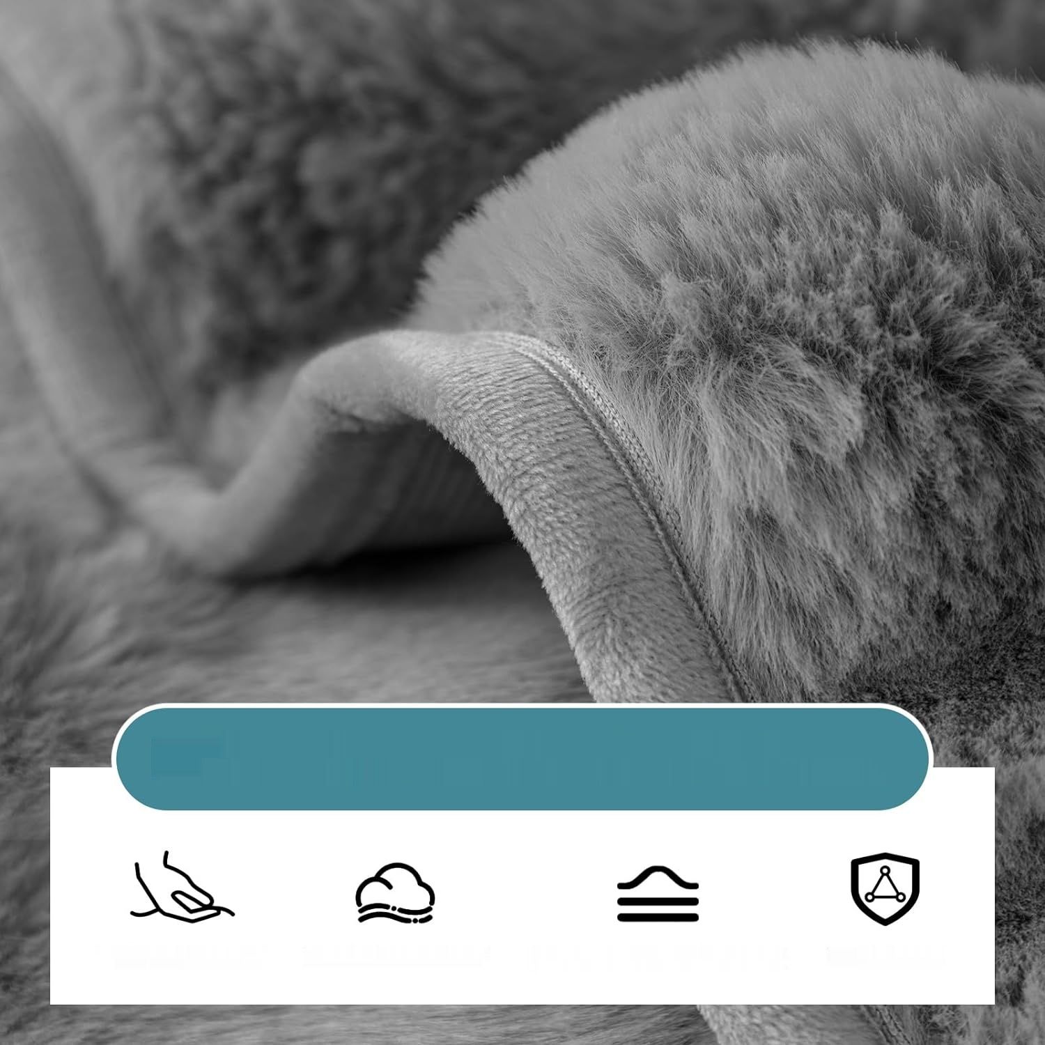 Rabbit Plush Sofa Cover, L-Shape, 2023 Universal Non-Slip, Super Soft Gray.