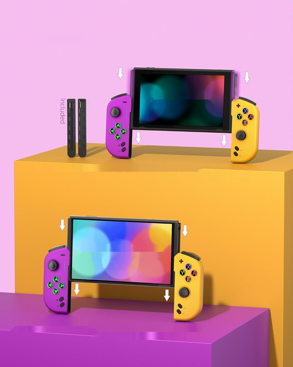 LEVEWAN Przełącznik/Switch OLED Kontroler, EasySMX Bluetooth Ręczny Kontroler