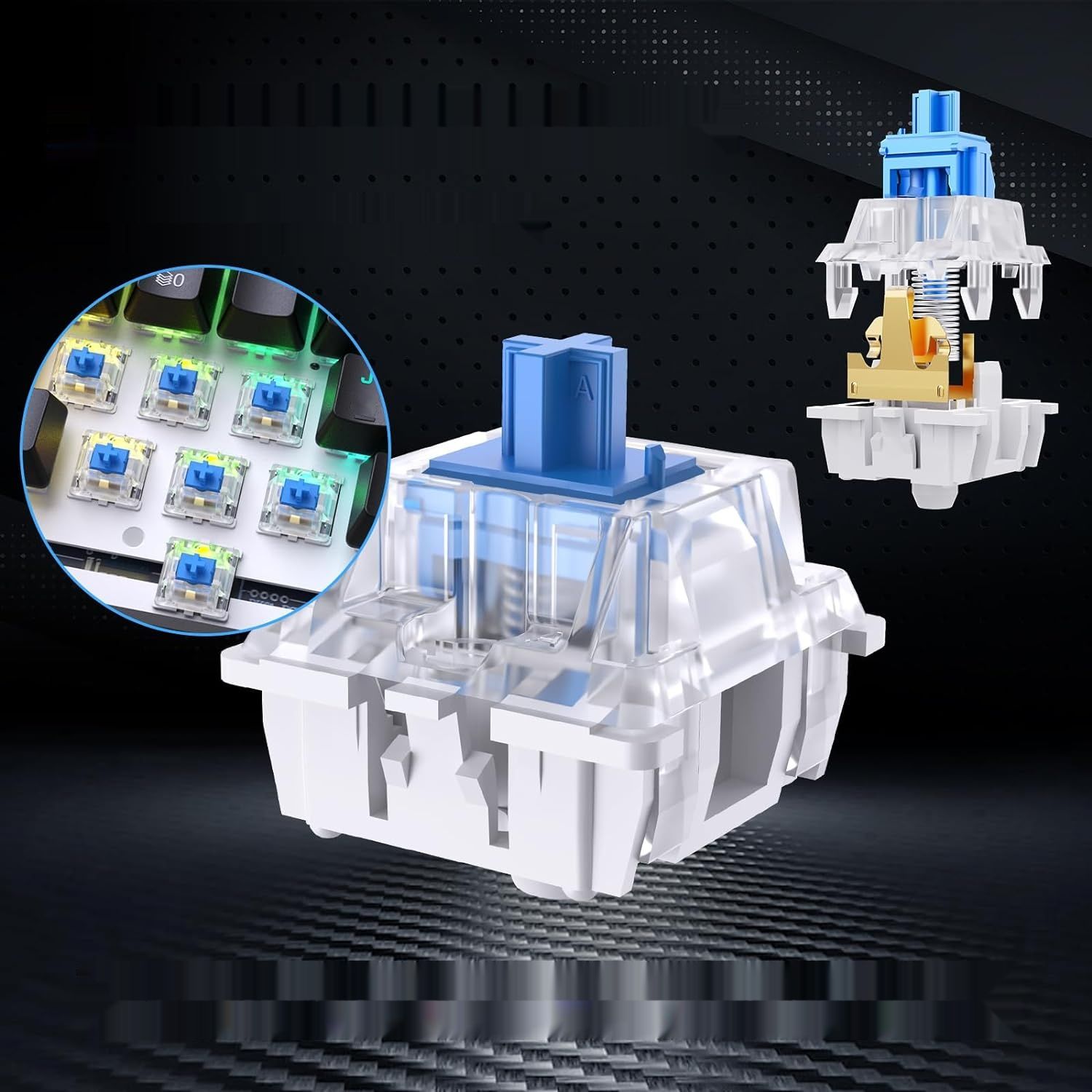TMKB T63 Klawiatura Gamingowa, Mechaniczna, Blue Switch, Bluetooth, RGB