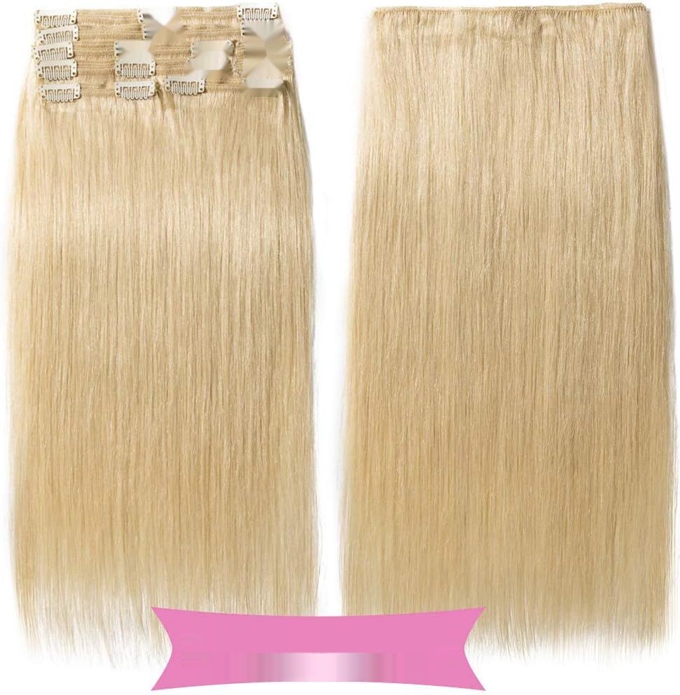 12&quot; Przedłużenia Natural Włosów na Klipsach #613 Blond 100% Remy 8 Pasemek
