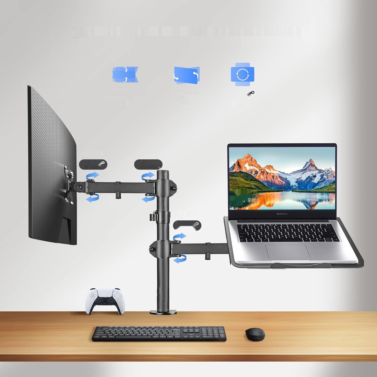Suptek uchwyt do 2 monitorów LCD LED 13-27 cali, na biurko (MD6432TP004)