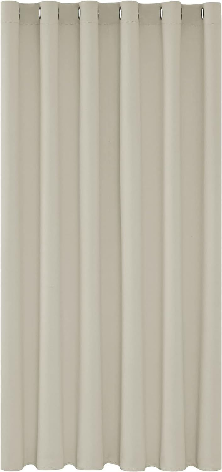 Deconovo Zasłona Nieprzeźroczysta, 140 cm x 132 cm, pakiet 1 szt., z przelotkami.