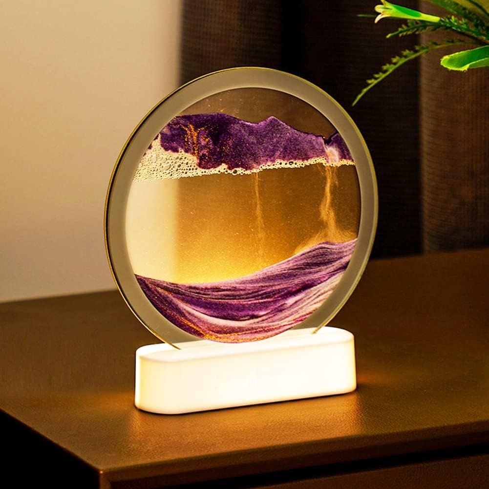 OSDUE 3D Dynamiczny Obraz z Piasku, Naturalny Krajobraz, 7 Calowy, Fioletowy