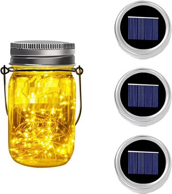 Dracarys 3 Pack Solar Mason Jar Light Deckel 3m 30 LED Lampen, Garten, Hochzeit Decor