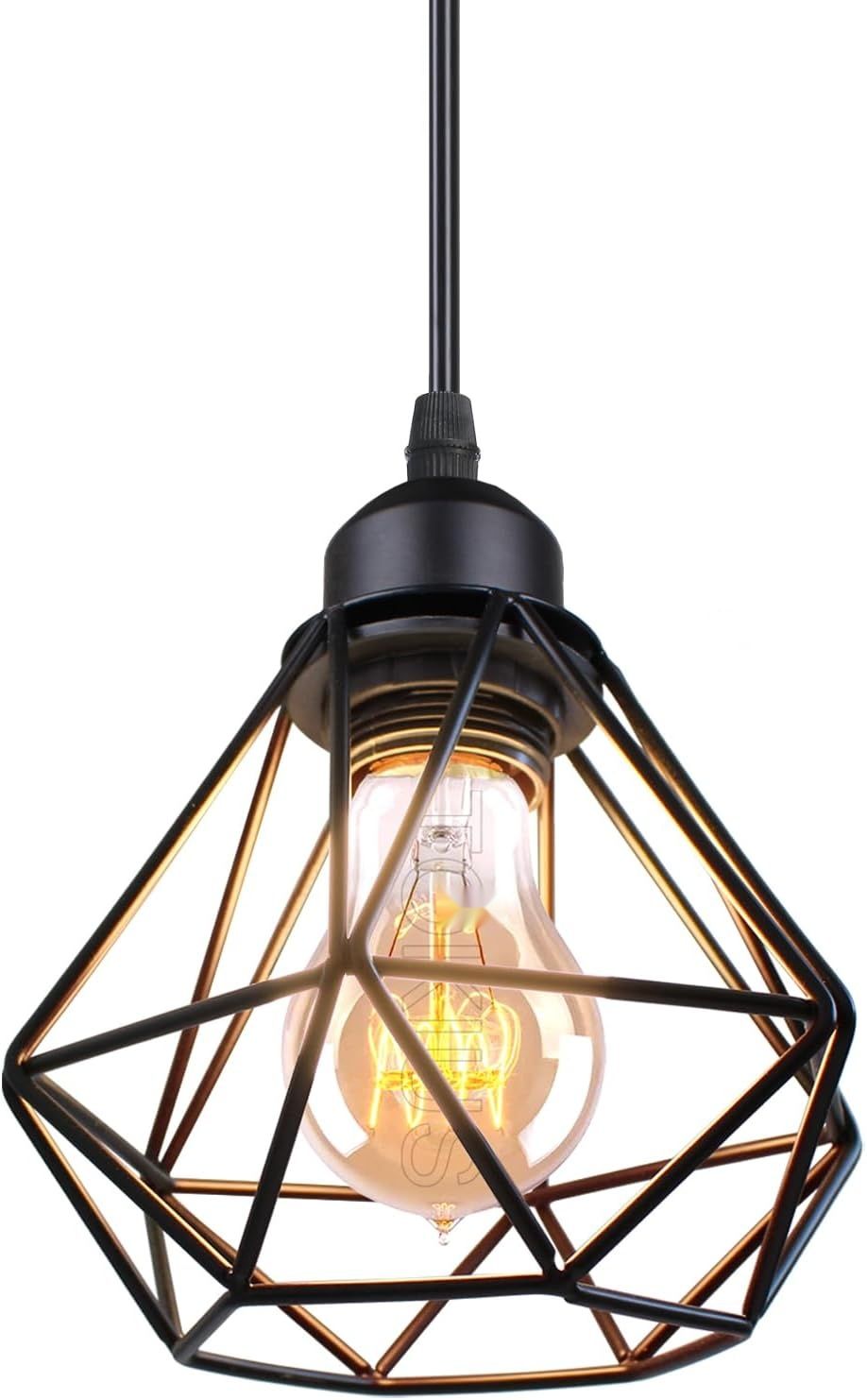 Lampa wisząca TOKIUS Vintage Industrial 16 cm z żelaznym kloszem.