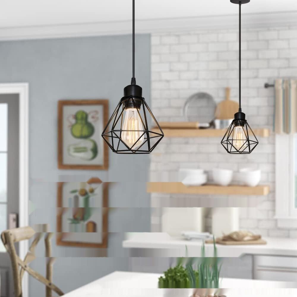 Lampa wisząca TOKIUS Vintage Industrial 16 cm z żelaznym kloszem.