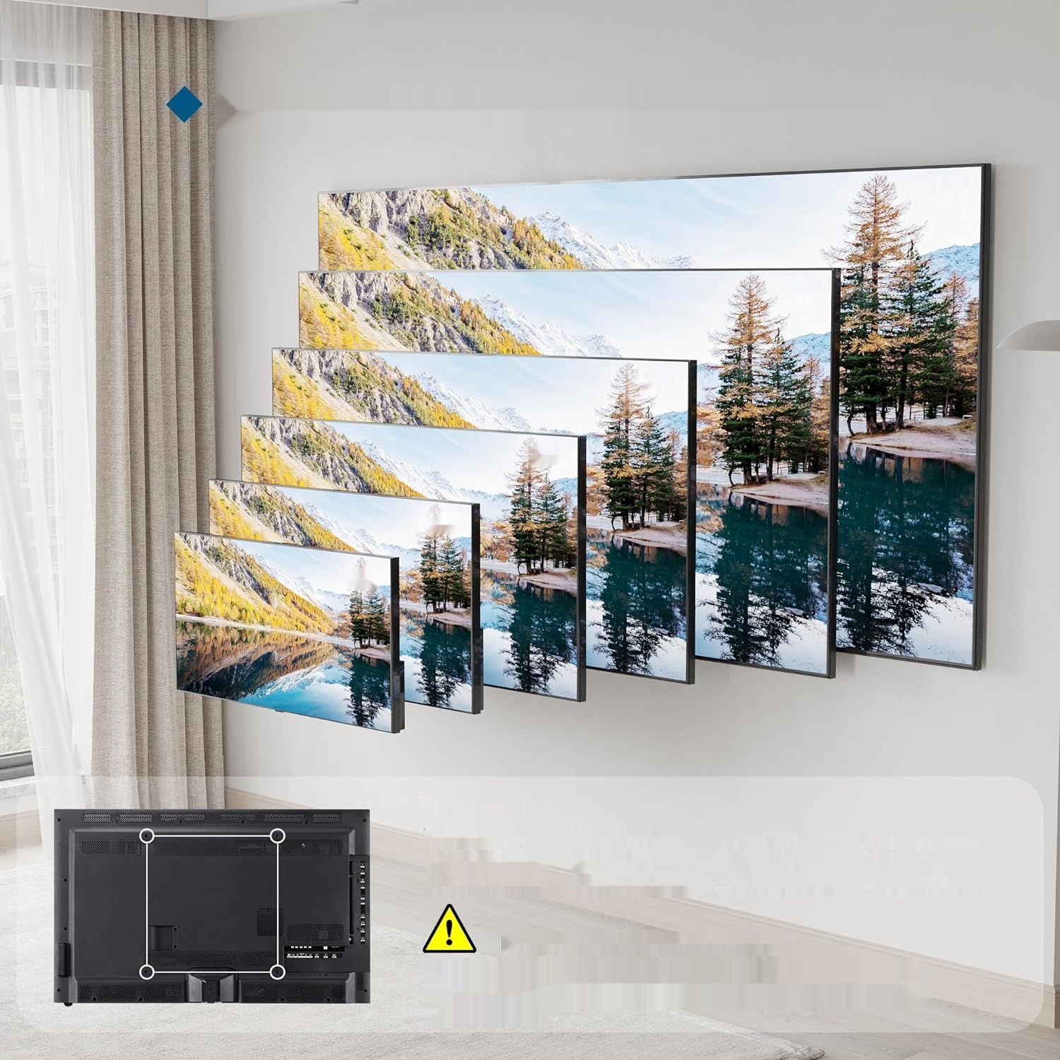 BONTEC Uchwyt TV na ścianę, uchylny, ultra cienki, dla TV 23-55&quot;, max 45 kg.