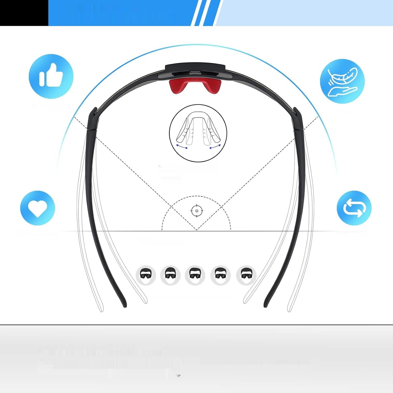 suoso Polaryzacyjne Okulary Sportowe UV400 w 37 kolorach dla mężczyzn i kobiet