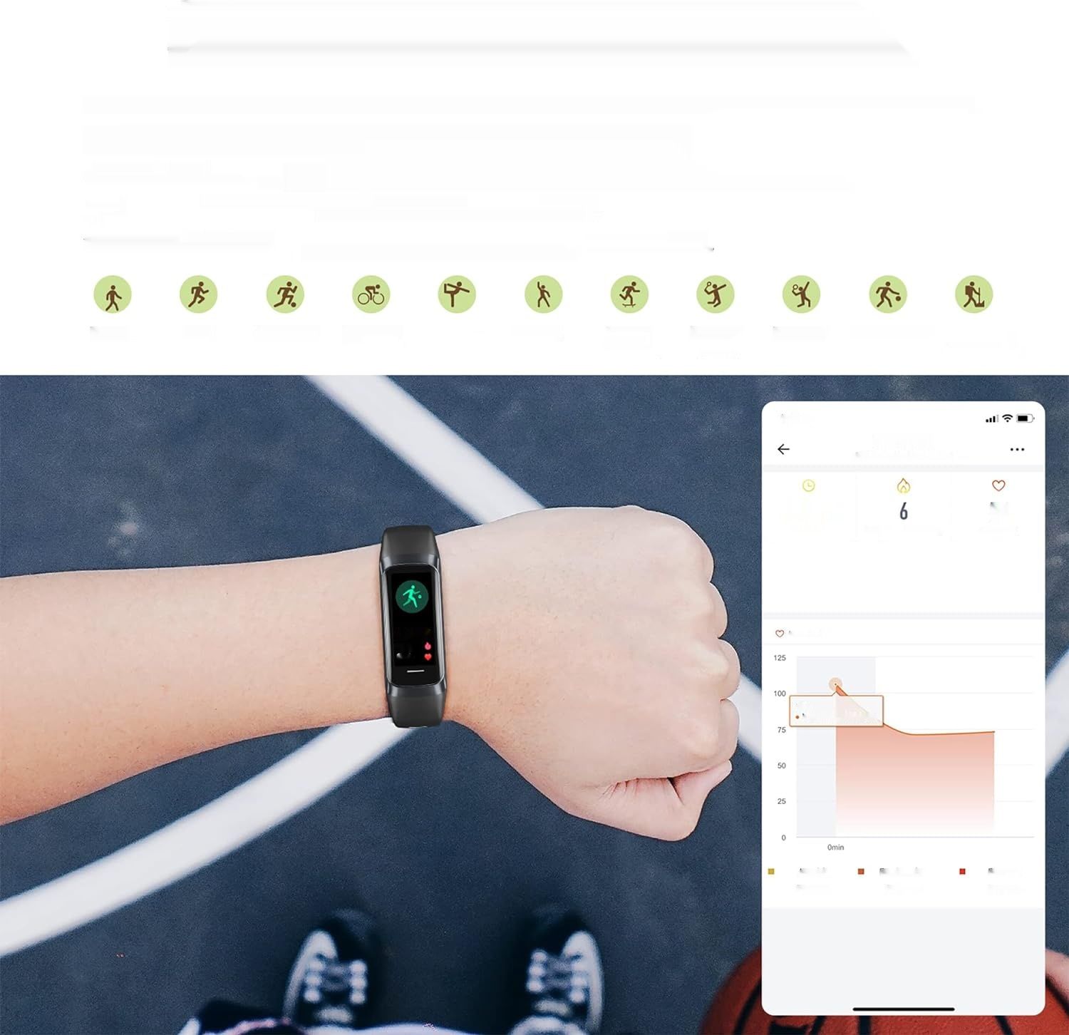 Zegarek fitness dla kobiet, Smartwatch, krokomierz, monitor tętna, różowy.