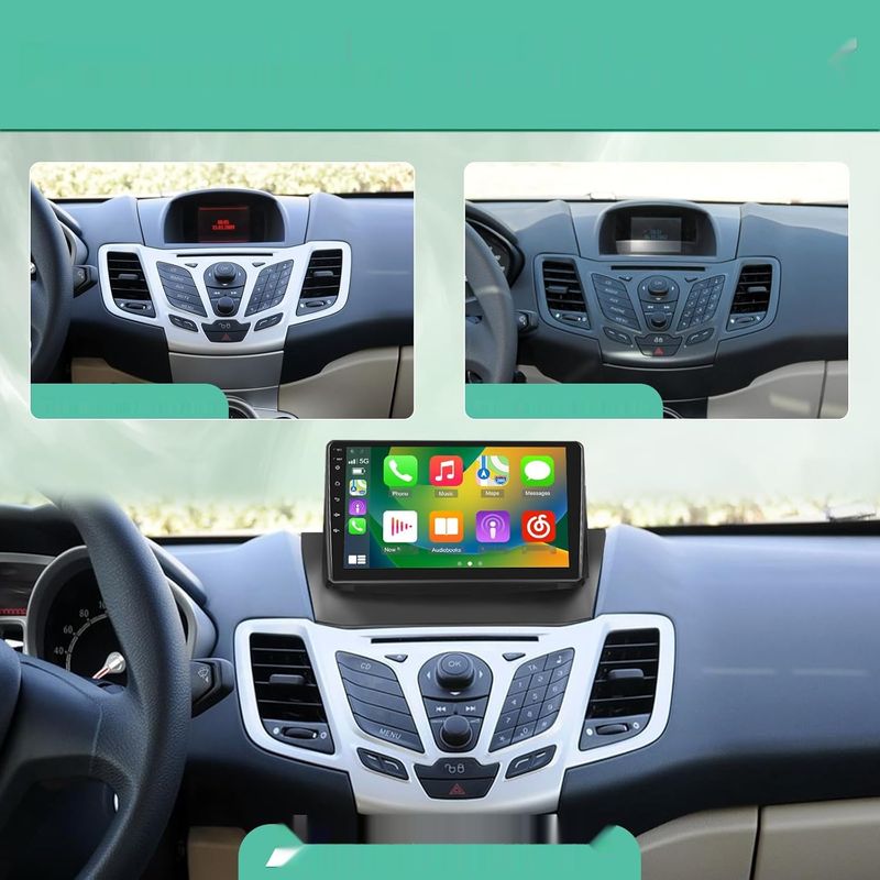 Andorid Double DIN Radio Samochodowe do Ford Fiesta 2009-2017 z Carplay i Android Auto