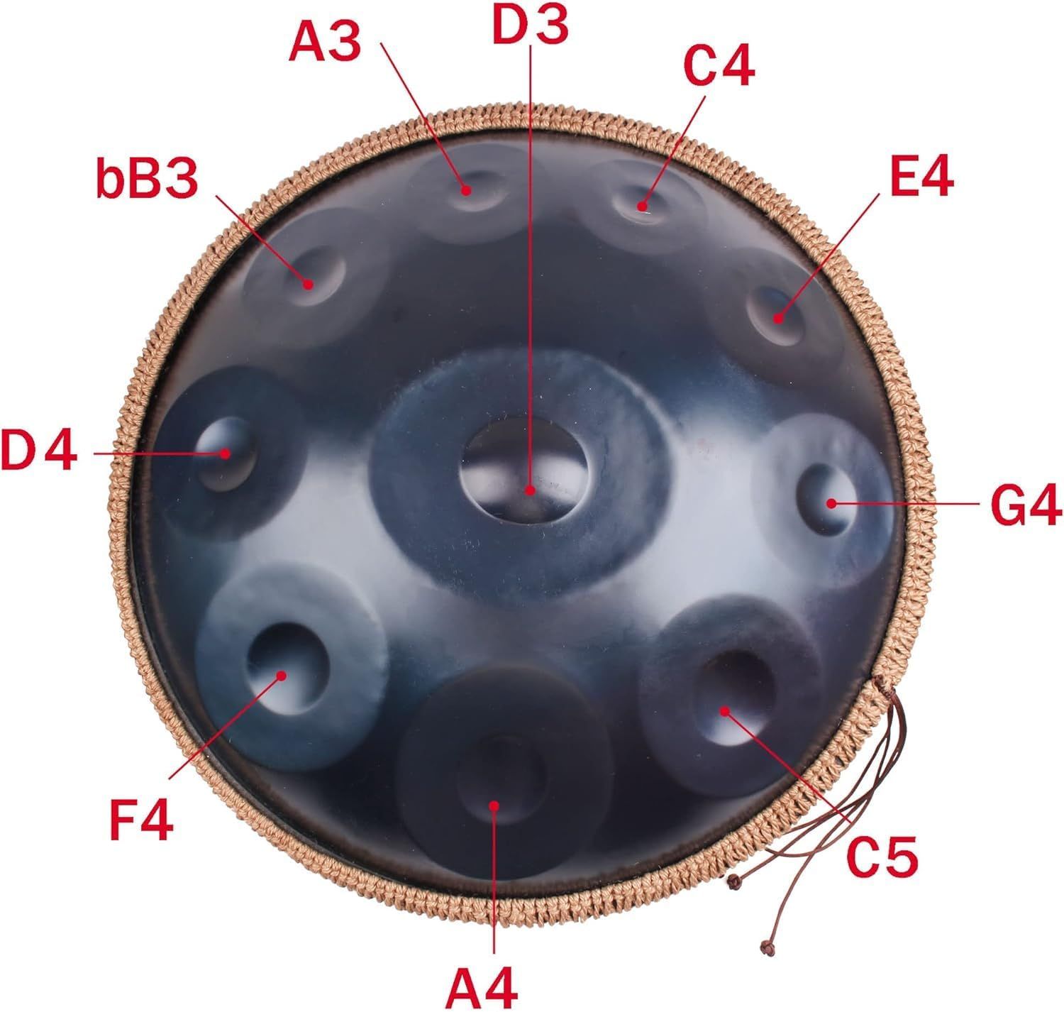 Antetok Harmonijna Bęben Handpan D-dur 10 tonów 22 cale ze torbą