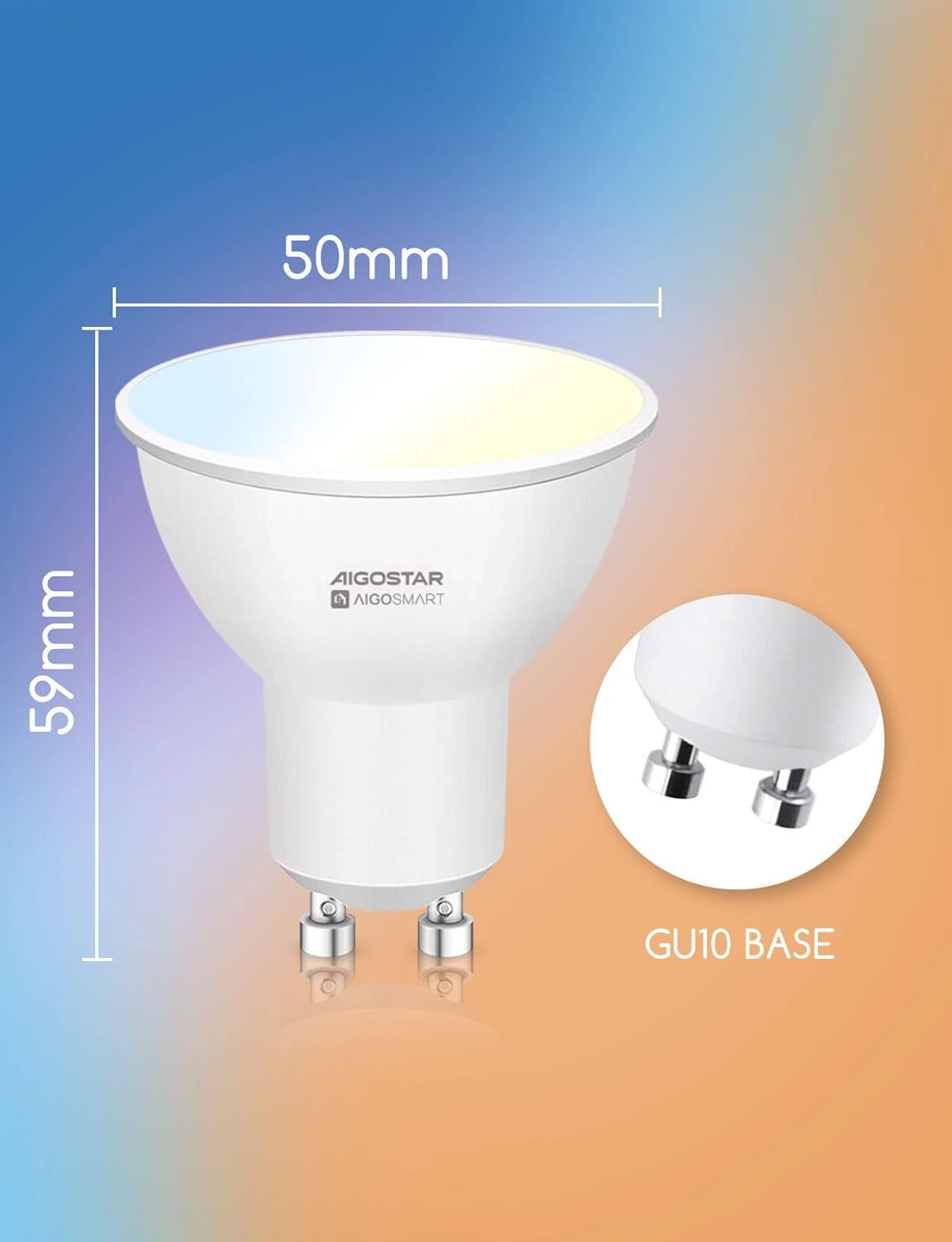 Żarówka Aigostar Alexa GU10 SL2 Smart Lamp 6W WLAN LED