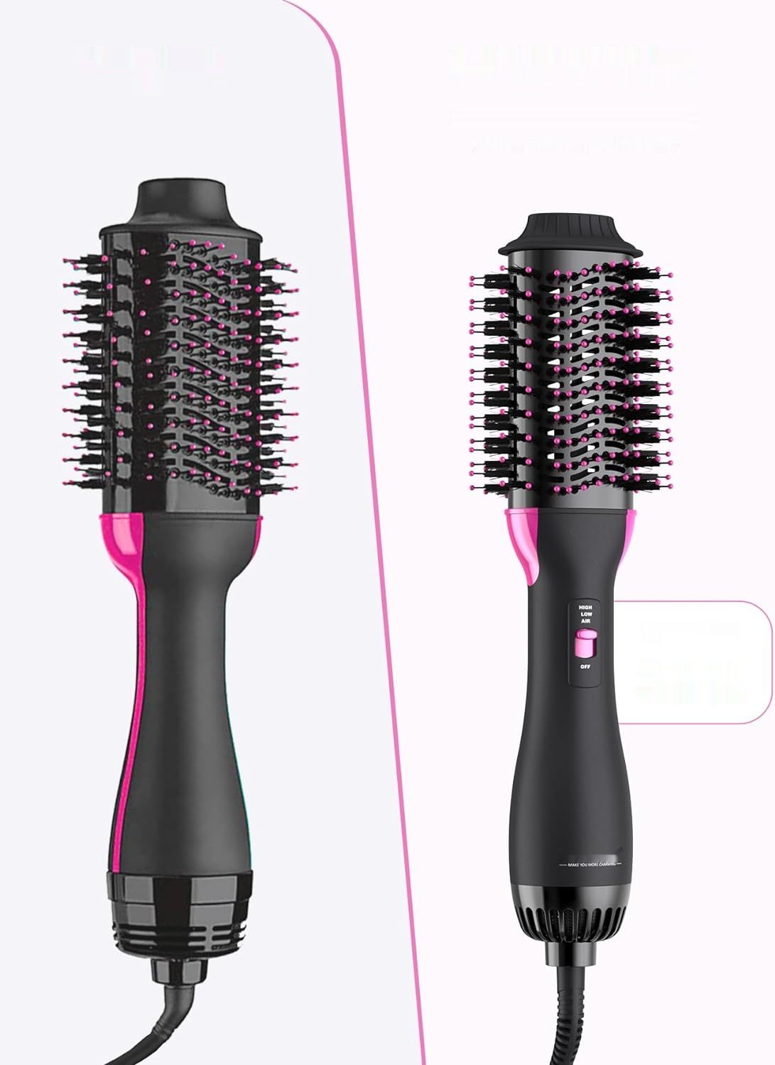 Hot Air Brush Round Brush Hair Dryer Styling Brush: Jonowa szczotka z gorącym powietrzem do nadania objętości.