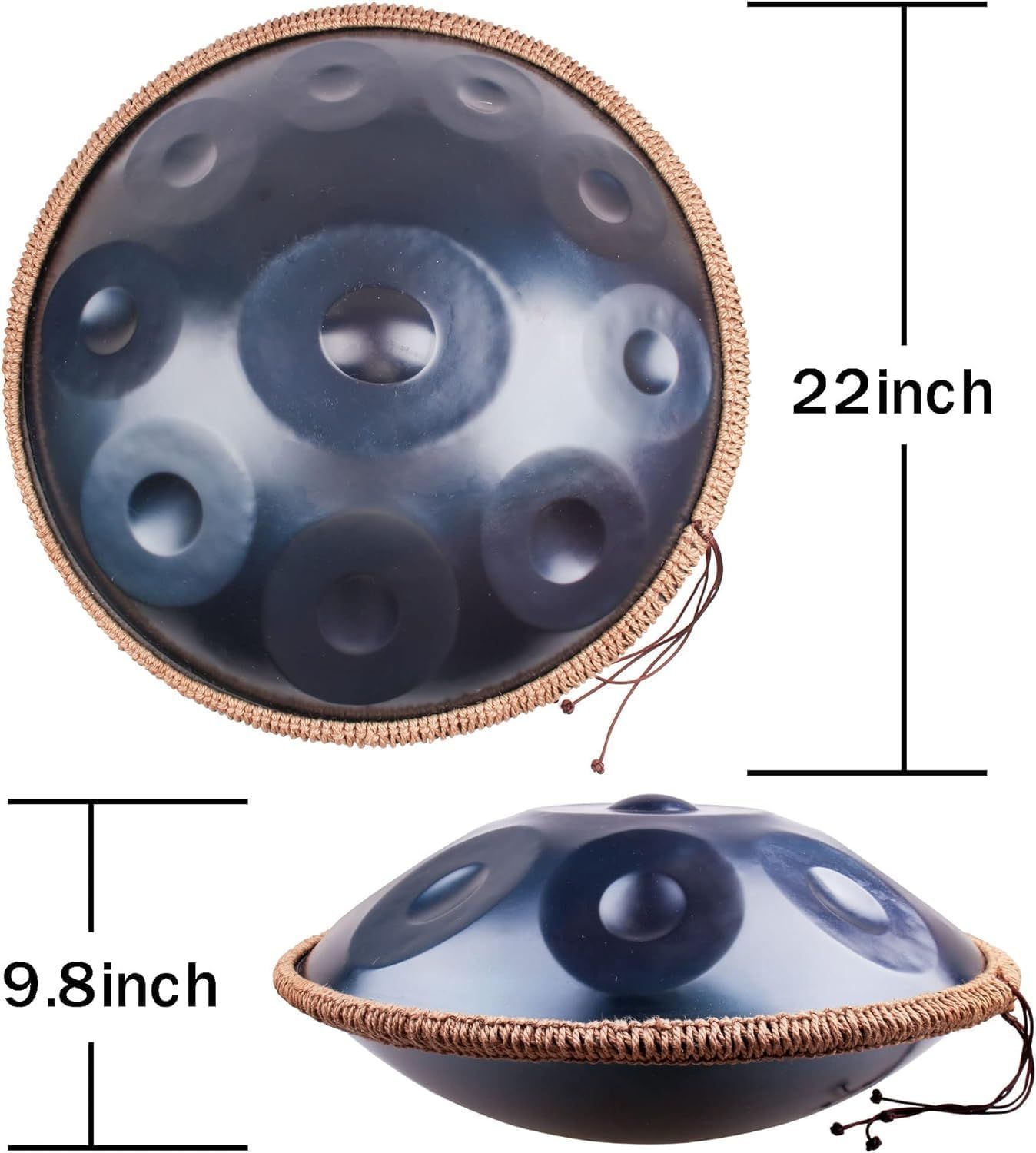 Antetok Harmonijna Bęben Handpan D-dur 10 tonów 22 cale ze torbą
