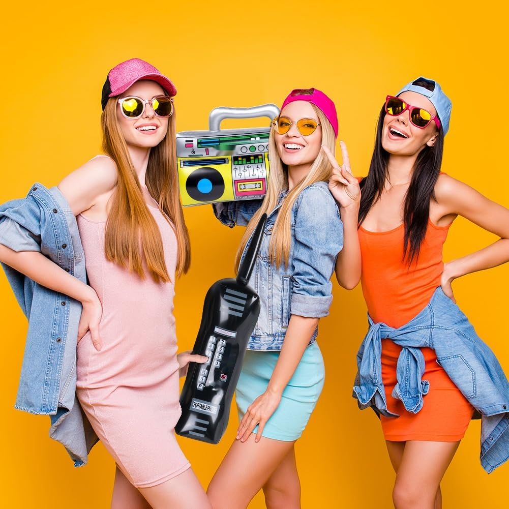 Aomig Nadmuchiwane Radio, zabawka na imprezę z lat 80. i 90., retro styl.