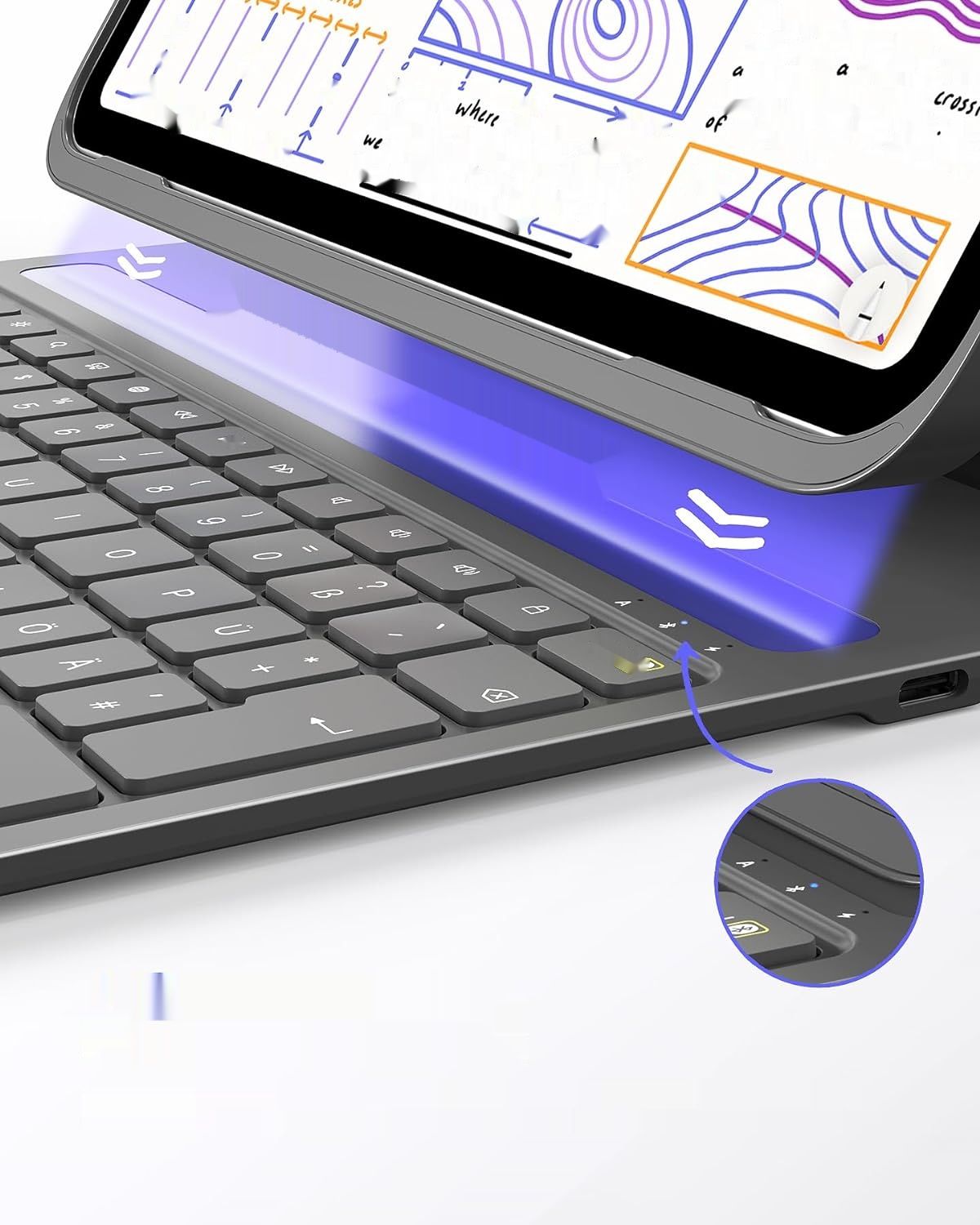 Inateck Ultra-Light Keyboard Case dla iPada Air 6 11 cali, iPada 10 gen 2022