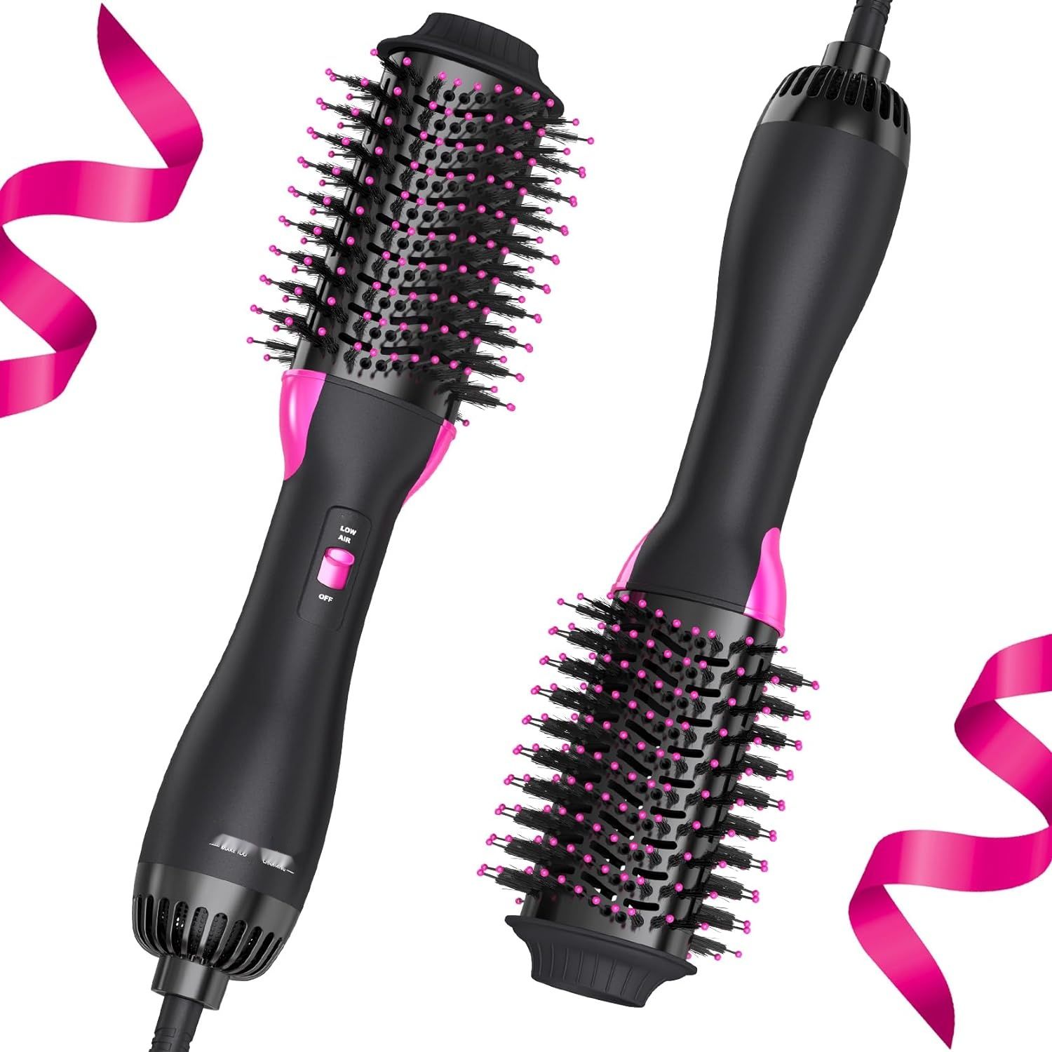 Hot Air Brush Round Brush Hair Dryer Styling Brush: Jonowa szczotka z gorącym powietrzem do nadania objętości.