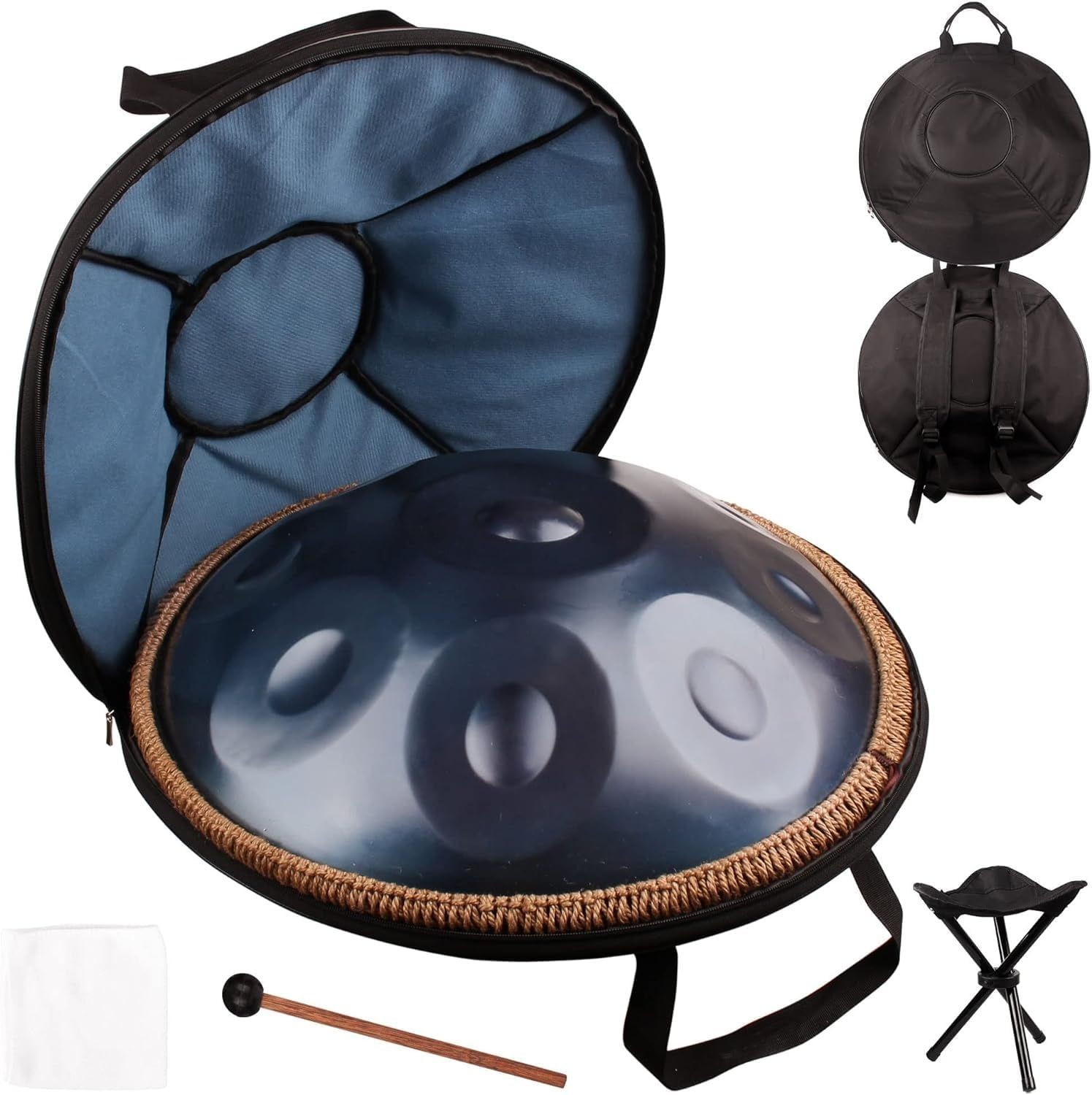 Antetok Harmonijna Bęben Handpan D-dur 10 tonów 22 cale ze torbą