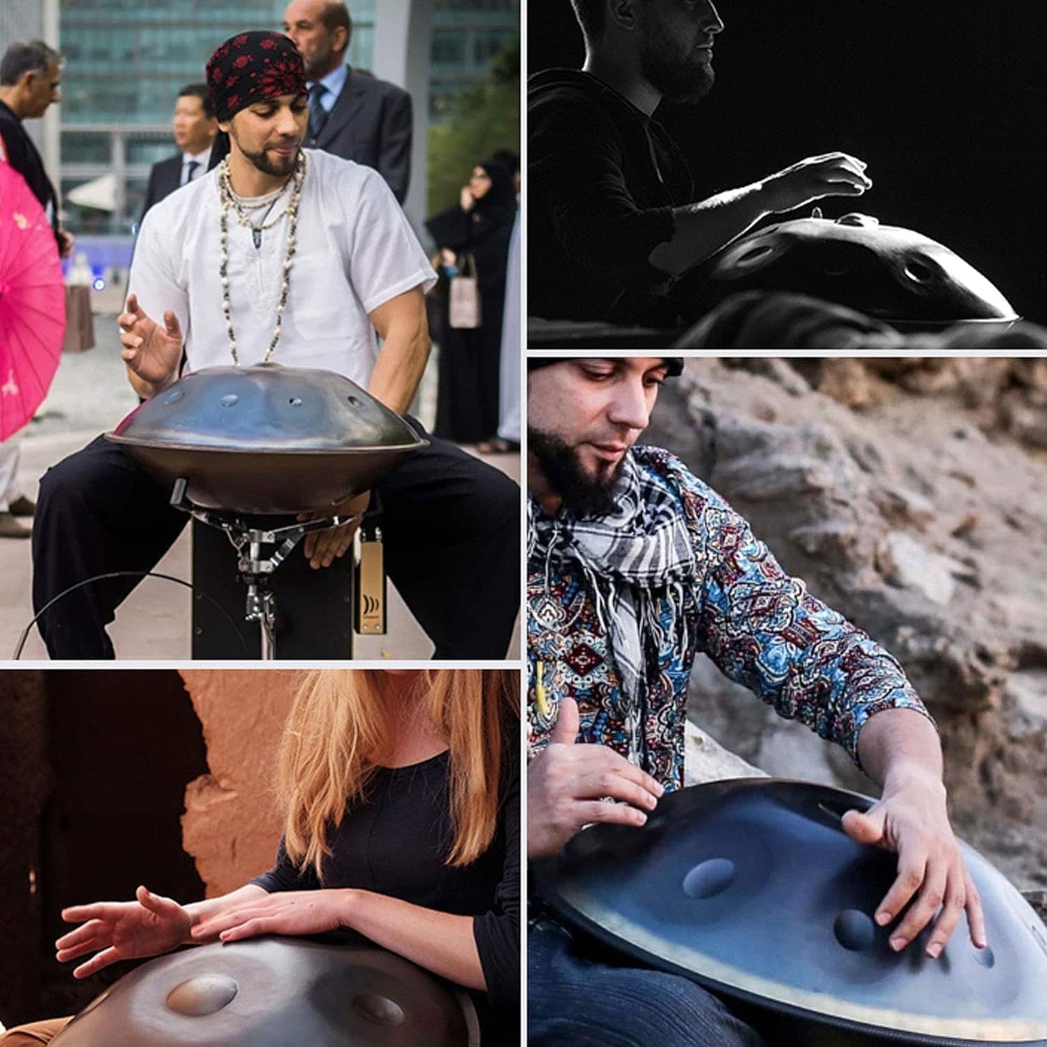 Antetok Harmonijna Bęben Handpan D-dur 10 tonów 22 cale ze torbą