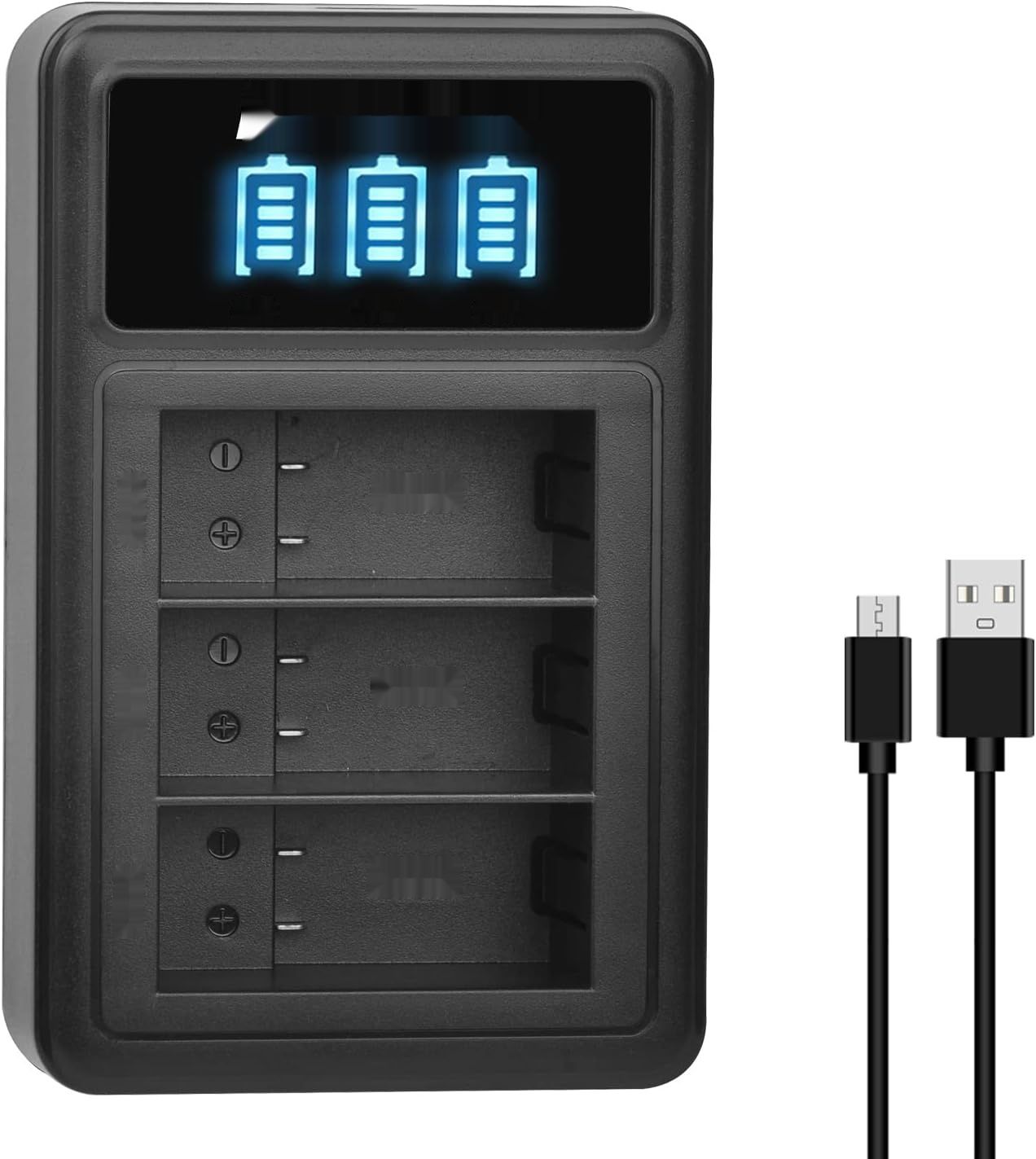 DuraPro 2 x Akumulator + Ładowarka USB 3 gniazda LED i port Type C do GoPro Hero