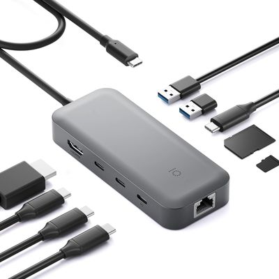 Inateck 10 w 1 koncentrator USB C, HDMI 4K 60Hz, 100W PD, 10Gbps USB 3.2/3.0