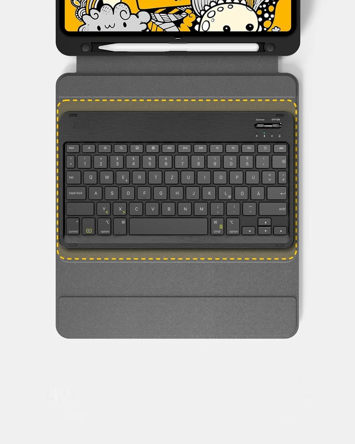 Etui z klawiaturą Inateck, kompatybilne z iPad Air 6, 11&quot;, uchwyt na rysik