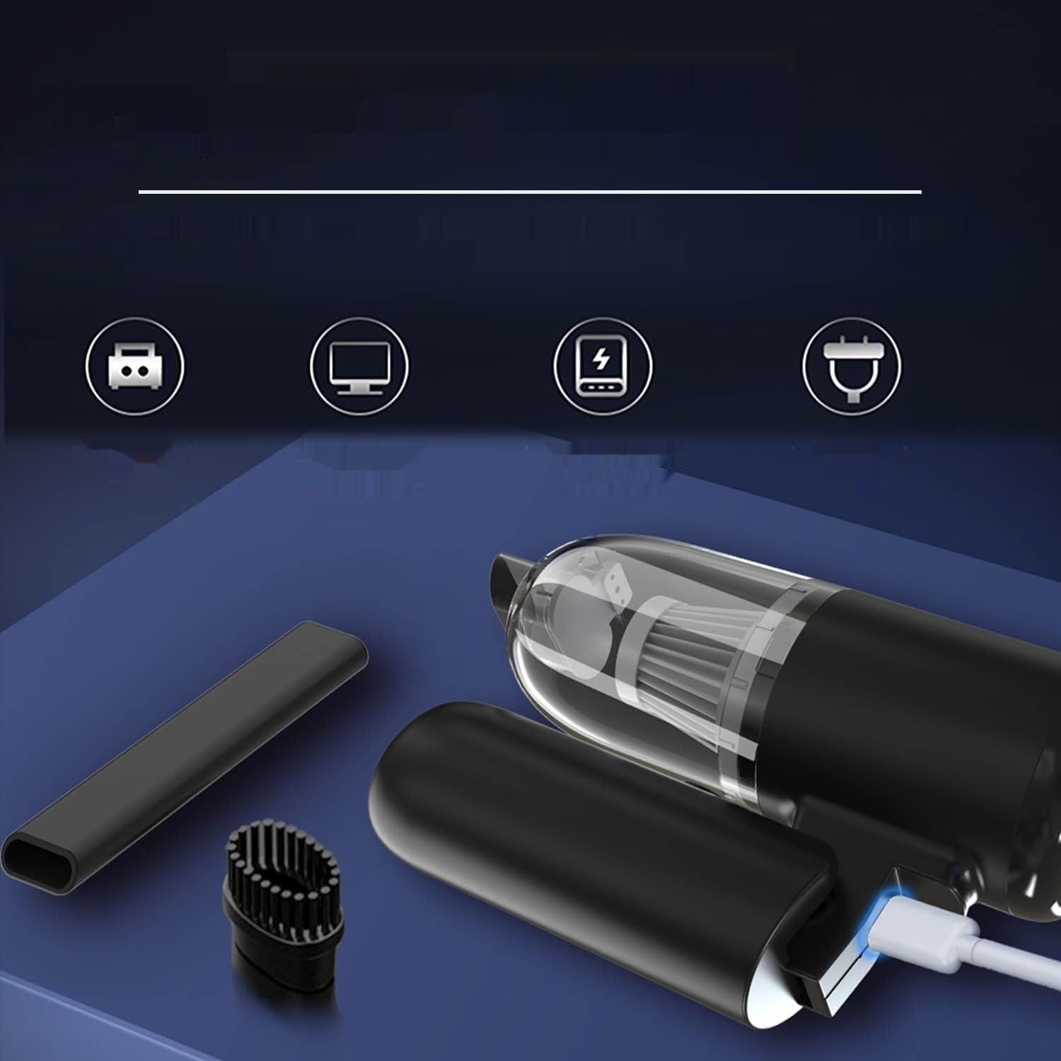 Catmart Bezprzewodowy Odkurzacz, 9000 Pa, 180° Składany, 3000 mAh, LED, Turbo.