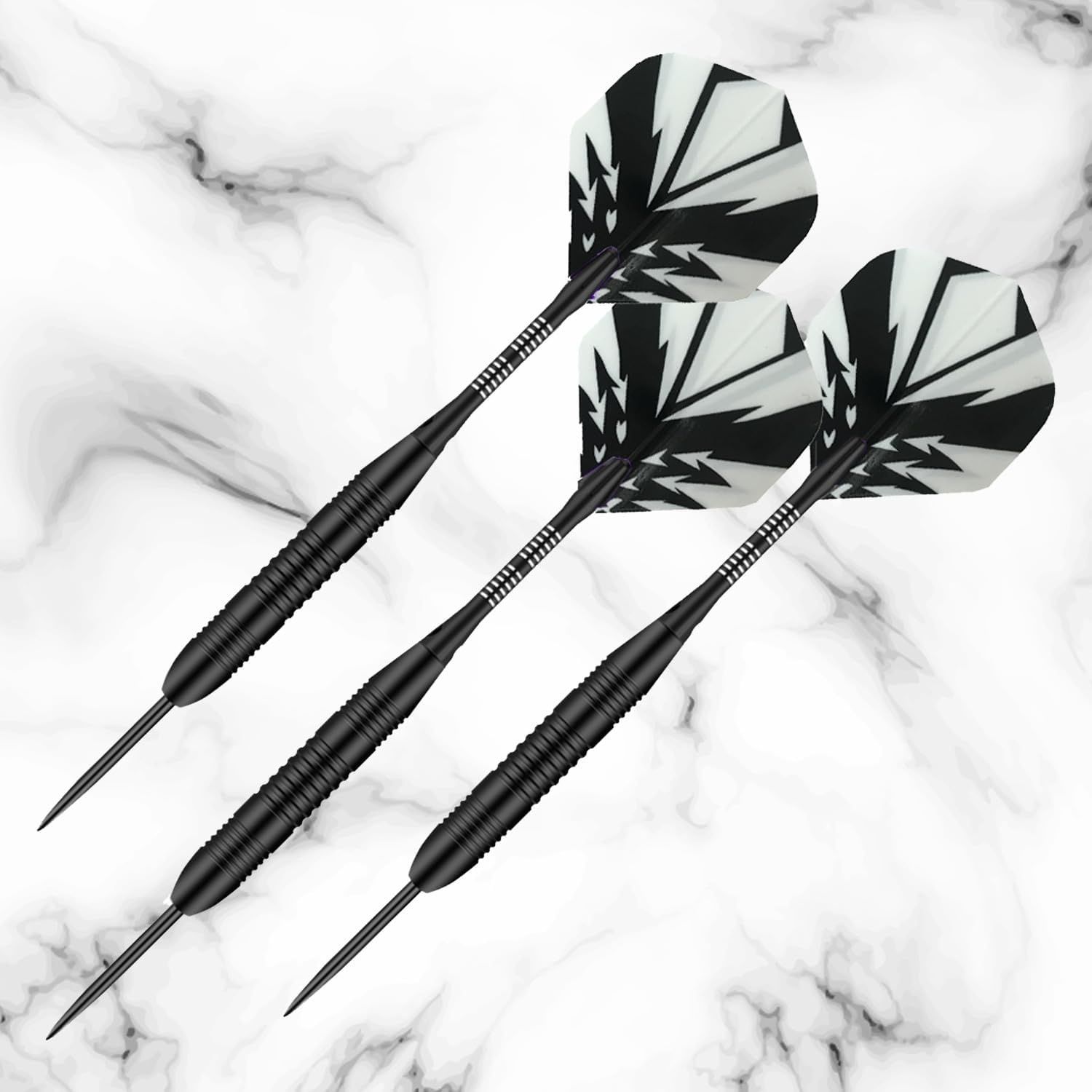 Metal Tip Darts - Zestaw 3 Rzutków do Elektronicznej Tarczy, 23 g, Niebiesko-Czarne